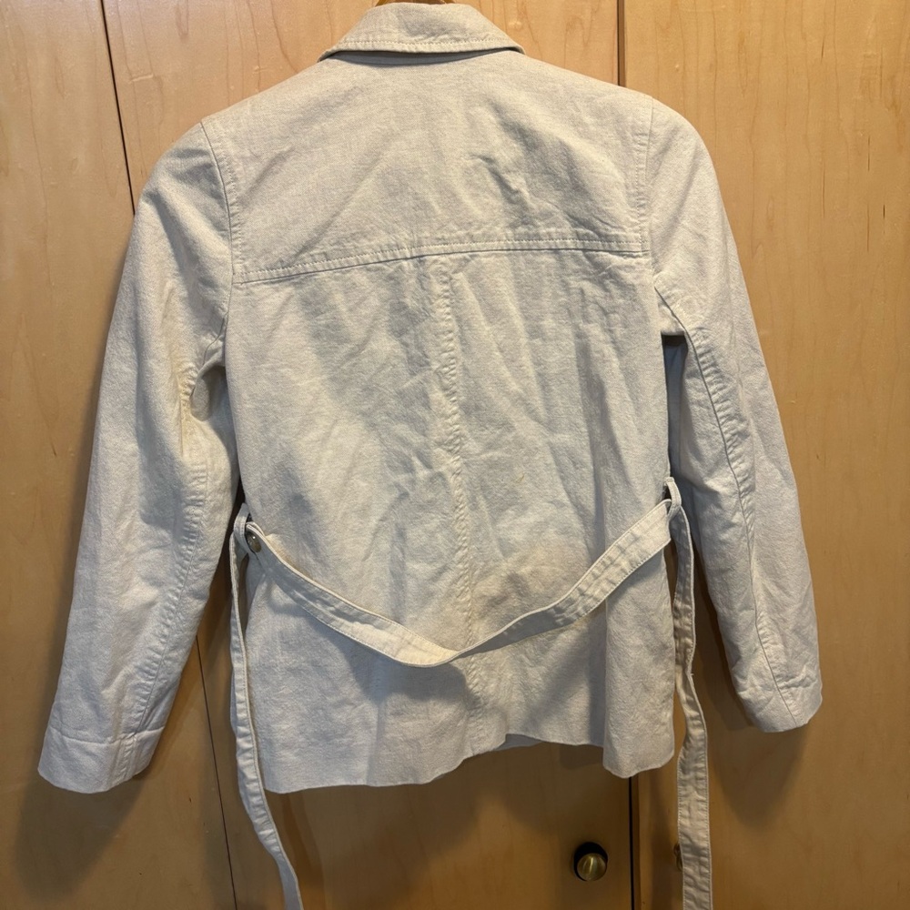 Madewell Cotton-Linen Belted Blazer XS - Picture 4 of 6